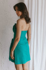 Sunkissed Faux Wrap Mini Dress Green