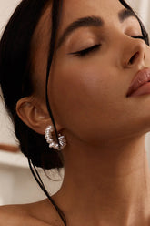 Ohana Baroque Pearl Hoop Earrings Gold