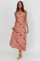 No Ordinary Girl Tied Back Maxi Dress Mermaid Blush