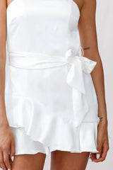 Thank U, Next Bandeau Satin Romper White