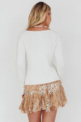 Robyn Flounce Mini Skirt Paisley Multi