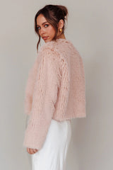 London Day Faux Fur Jacket Blush