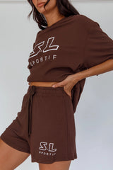 On Track SL Logo Shorts Chocolate