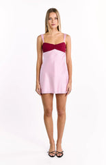 Morgan Pink Contrast Party Mini Dress