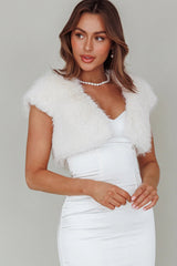 Sophi Short Sleeve Fur Jacket Cream