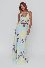 Kika Maxi Skirt Floral Blue