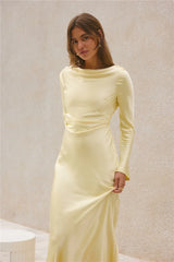 Forget Me Not Satin Maxi Dress Butter