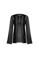 LIONESS Barely There Tie Top Onyx