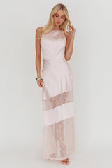 Helsi Low Back Lace Insert Maxi Dress Pink