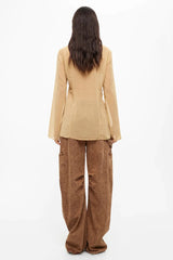 LIONESS Barely There Tie Top Sand