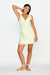 Miss Divine V-Neck Sun Dress Flower Pea