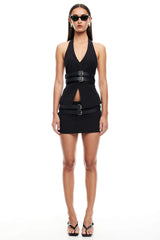 LIONESS Ethereal Buckle Top Onyx