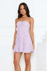 Imagine It Strapless Mini Dress Lilac