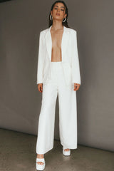 Vous Etes Belle Pleated Waist Pants White