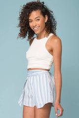 Sariyah Stripe Skort Shorts Blue