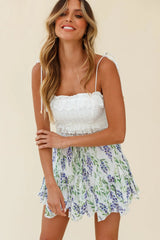 Promise Keeper String-Tie Shoulder Lace Crop Top White