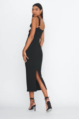 Move Maker Cut-Out Midi Dress Black