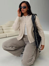 Lexene Zip Through Jumper Oat