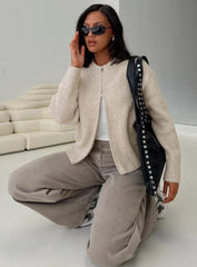 Lexene Zip Through Jumper Oat