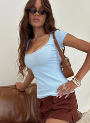 Baseline Scoop Tee Light Blue