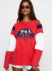 MLS 96 Retro Long Sleeve Top Red