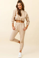 Monterey Long Sleeve Pull String Sweater Tan