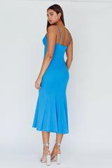 Lake Como Bodycon Maxi Dress Blue