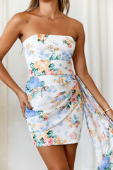 Happiness First Strapless Mini Dress White