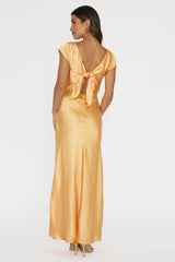 Taken Heart Lace Trim Tied Back Dress Mango