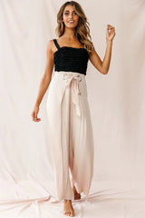 Lolita Frill Embellished Crop Top Black