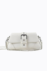 Peta And Jain Maddy Buckle Shoulder Bag Chain White