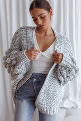 Moscow Chunky Knit Oversized Cardigan Marble