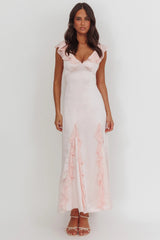 Zerai Ruffle Trimmed Maxi Dress Pink