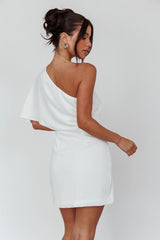 Lironne One Shoulder Mini Dress Off White