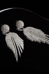 Kiara Circle Cascade Earrings Silver