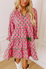 Playful Pursuits Floral Mini Dress in Pink