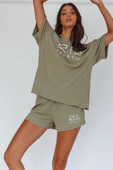 On Track SL Logo Shorts Khaki