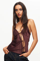 LIONESS Mariah Cami Garnet