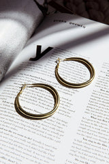 Hailey Large Hoop Earrings Gold