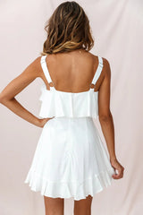 Lucille Tiered Ruffle A-Line Dress White