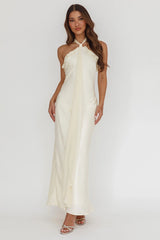 Starlet Halterneck Sash Maxi Dress Butter