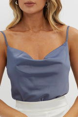 Tamera Cowl Neck Cami Top Slate