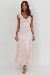 Zerai Ruffle Trimmed Maxi Dress Pink