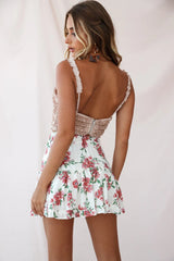 Lolita Frill Embellished Crop Top Nude