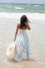 Nesta Maxi Dress - Blue Cream