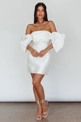 Magnolia Off-Shoulder Mini Dress White