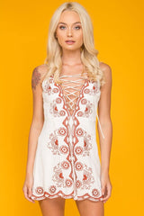 Jazlynn Embroidered Summer Night Out Dress White