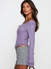 Hyacinthe Long Sleeve Top Lilac
