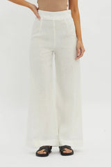 Wanda Wide Leg Pants White