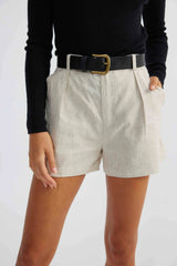 SNDYS Hale Linen Shorts Natural